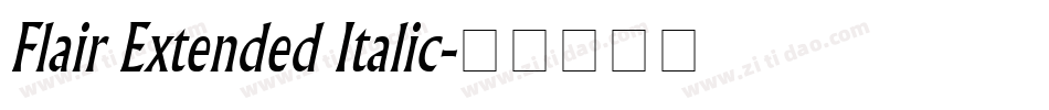Flair Extended Italic字体转换